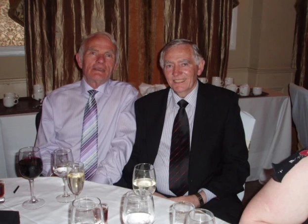 Tom McGinty and Anthony Fallon relaxing and remembering old times.
